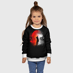 Свитшот детский Лед и огонь Ice and Fire, цвет: 3D-белый — фото 2