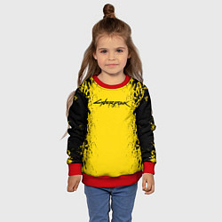 Свитшот детский Cyberpunk 2077 Samurai logo, цвет: 3D-красный — фото 2