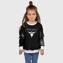 Свитшот детский Bon Jovi, цвет: 3D-белый — фото 2