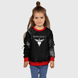 Свитшот детский Bon Jovi, цвет: 3D-красный — фото 2