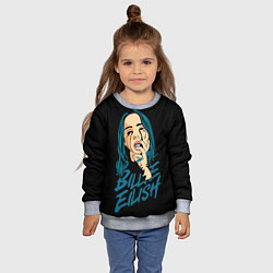 Свитшот детский Billie Eilish, цвет: 3D-меланж — фото 2