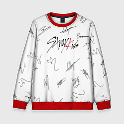 Свитшот детский STRAY KIDS АВТОГРАФЫ, цвет: 3D-красный