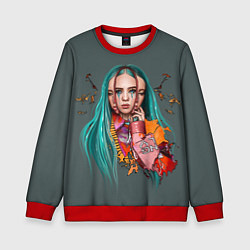 Свитшот детский BILLIE EILISH, цвет: 3D-красный