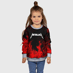 Свитшот детский METALLICA НА СПИНЕ, цвет: 3D-меланж — фото 2