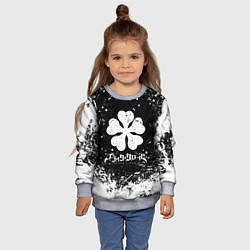 Свитшот детский ЧЁРНЫЙ КЛЕВЕР, цвет: 3D-меланж — фото 2