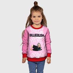Свитшот детский Billie Eilish: Pink Mood, цвет: 3D-красный — фото 2