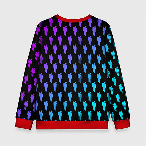 Детский свитшот Billie Eilish: Neon Pattern / 3D-Красный – фото 2