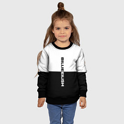 Свитшот детский BILLIE EILISH: White & Black, цвет: 3D-черный — фото 2