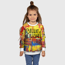 Свитшот детский Billie Eilish: Art, цвет: 3D-белый — фото 2