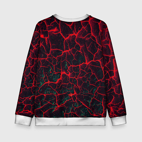 Детский свитшот Молнии красные абстрактные / 3D-Белый – фото 2