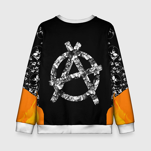 Детский свитшот Король и Шут Анархия спина / 3D-Белый – фото 2