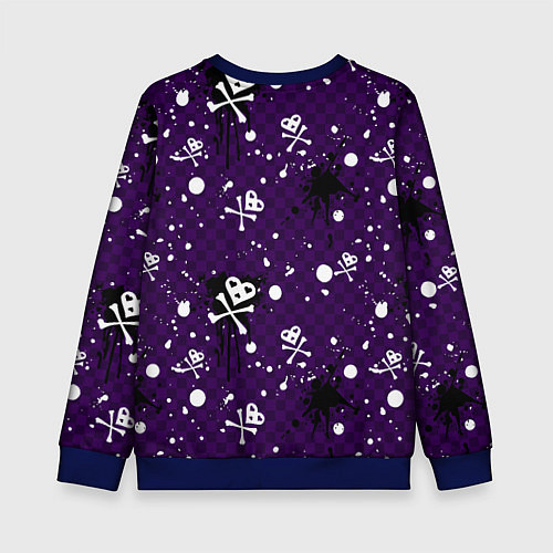 Детский свитшот Эмо 2007 фиолетовый фон / 3D-Синий – фото 2