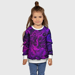 Свитшот детский Abstract purple, цвет: 3D-белый — фото 2