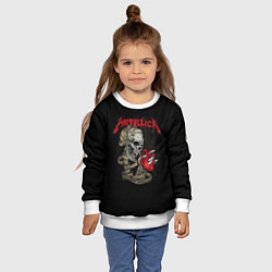 Свитшот детский Metallica, цвет: 3D-белый — фото 2
