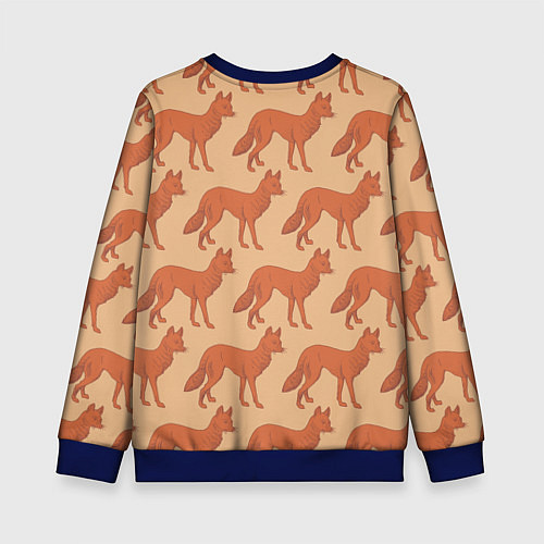 Детский свитшот Лисья стая / 3D-Синий – фото 2