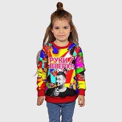 Свитшот детский Руки Вверх, цвет: 3D-красный — фото 2