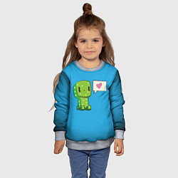 Свитшот детский MINECRAFT, цвет: 3D-меланж — фото 2