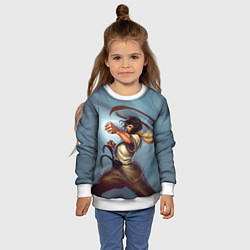 Свитшот детский Karate girl, цвет: 3D-белый — фото 2