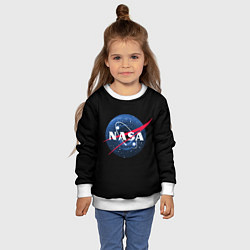 Свитшот детский NASA Black Hole, цвет: 3D-белый — фото 2