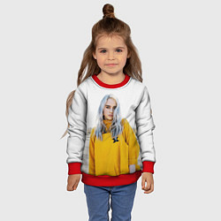 Свитшот детский BILLIE EILISH, цвет: 3D-красный — фото 2