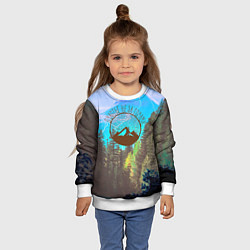 Свитшот детский Счастье не за горами, цвет: 3D-белый — фото 2