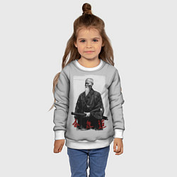 Свитшот детский Морихэй Уэсиба, цвет: 3D-белый — фото 2