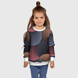 Свитшот детский Абстрактный узор, цвет: 3D-белый — фото 2