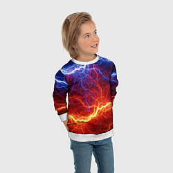 Свитшот детский Лёд и огонь, цвет: 3D-белый — фото 2