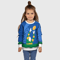 Свитшот детский Регби, цвет: 3D-белый — фото 2