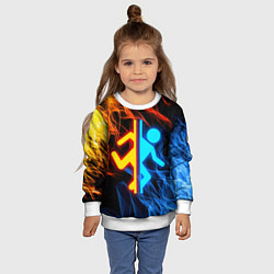 Свитшот детский PORTAL, цвет: 3D-белый — фото 2