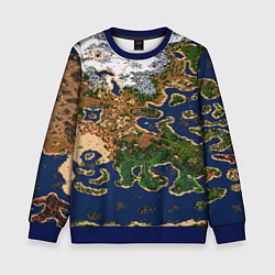 Свитшот детский HEROES 3 КАРТА, цвет: 3D-синий