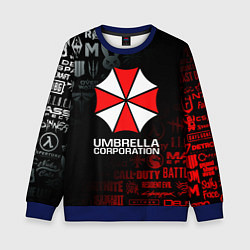 Свитшот детский RESIDENT EVIL UMBRELLA CORP, цвет: 3D-синий