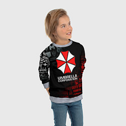 Свитшот детский RESIDENT EVIL UMBRELLA CORP, цвет: 3D-меланж — фото 2