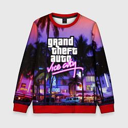 Свитшот детский Grand Theft Auto Vice City, цвет: 3D-красный