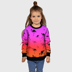 Свитшот детский Фламинго, цвет: 3D-черный — фото 2