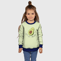 Свитшот детский Авокадо, цвет: 3D-синий — фото 2