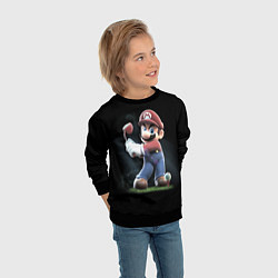Свитшот детский Марио, цвет: 3D-черный — фото 2