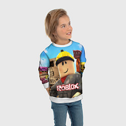 Свитшот детский ROBLOX, цвет: 3D-белый — фото 2