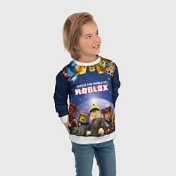 Свитшот детский ROBLOX, цвет: 3D-белый — фото 2