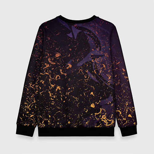 Детский свитшот Flame in the night / 3D-Черный – фото 2
