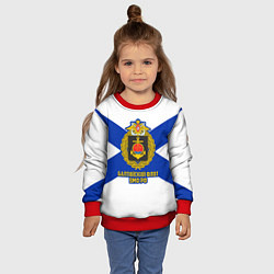 Свитшот детский Балтийский флот ВМФ РФ, цвет: 3D-красный — фото 2
