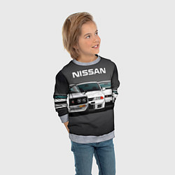 Свитшот детский NISSAN, цвет: 3D-меланж — фото 2