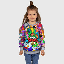 Свитшот детский BRAWL STARS LEON, цвет: 3D-меланж — фото 2