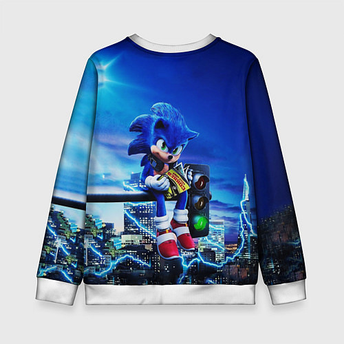 Детский свитшот SONIC / 3D-Белый – фото 2