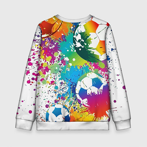 Детский свитшот Football Paints / 3D-Белый – фото 2