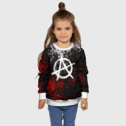 Свитшот детский АНАРХИЯ, цвет: 3D-белый — фото 2