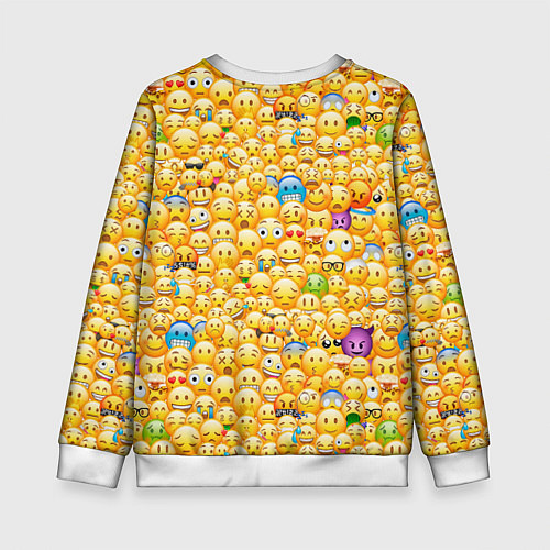 Детский свитшот Смайлики Emoji / 3D-Белый – фото 2