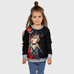 Свитшот детский Великий из бродячих псов, цвет: 3D-меланж — фото 2