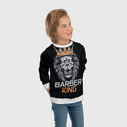 Свитшот детский Barber King Барбер Король, цвет: 3D-белый — фото 2