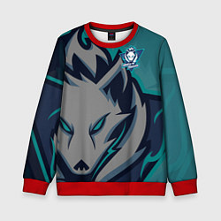 Свитшот детский Форма White wolves, цвет: 3D-красный